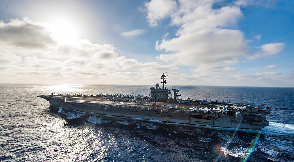 The Nimitz-class aircraft carrier USS Carl Vinson